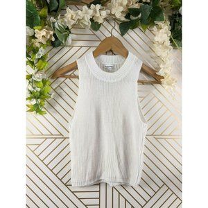 Reformation Lilac Style Knit Top Sleeveless White Size XS